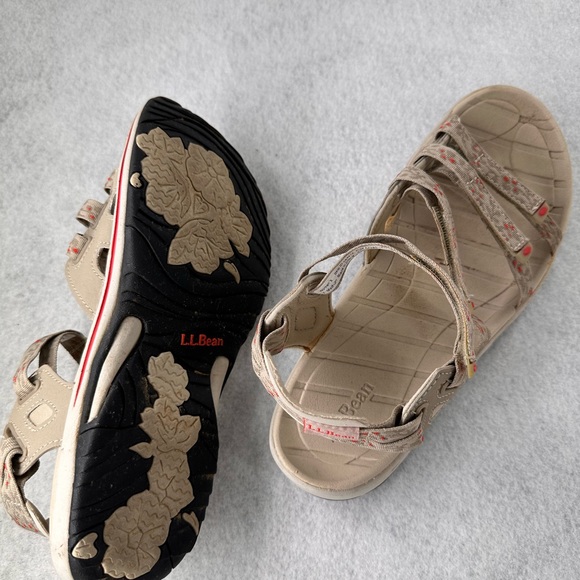 L.L. Bean pink tan strappy outdoor water sandals women’s size 7M - Picture 5 of 5